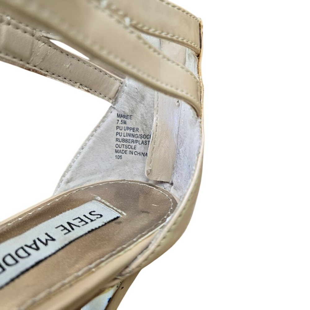 Steve Madden Maree Strappy Nude Beige High Heels Women's Size 7.5 - Picture 4 of 9